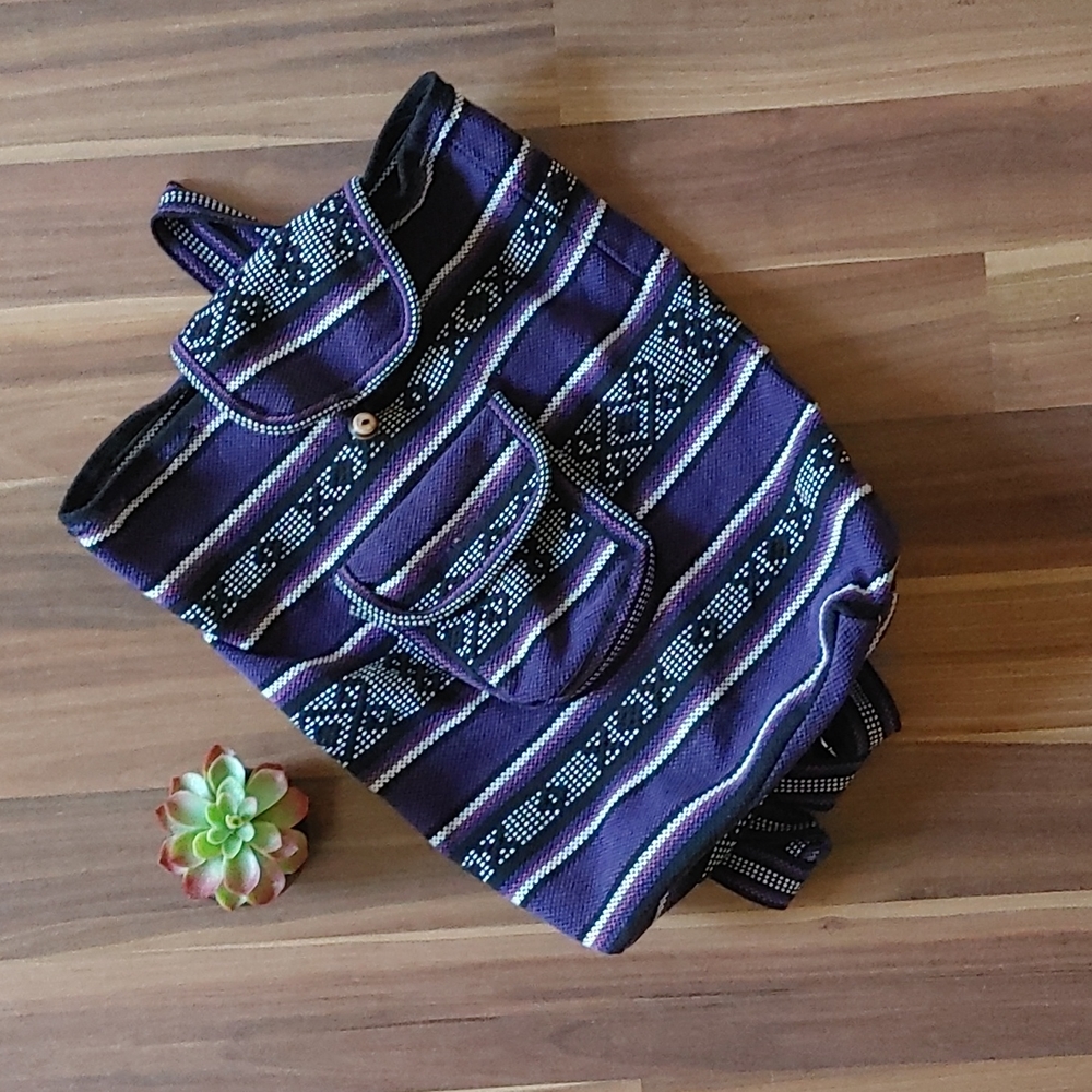💜 Purple Mexican Style Back Pack💜
